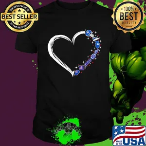Love New York Giants football team heart shirt