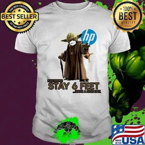 Master yoda mask hp please remember stay 6 feet have a nice day jesus shirt