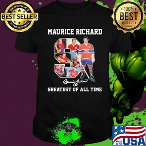 Maurice Richard 9 greatest of all time signature shirt