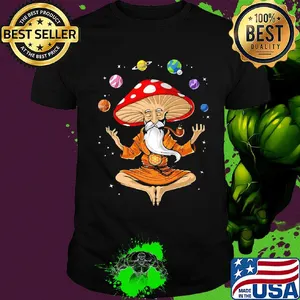 Meditation magic mushrooms yoga buddha shirt