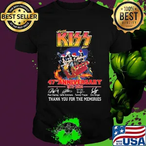 Mery Kiss 47th anniversary 1973-2020 thank you for the memories signature shirt