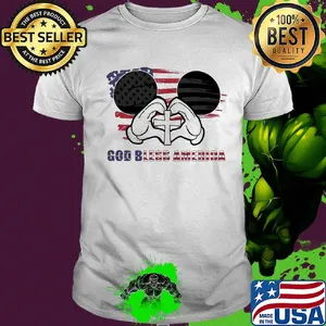 Mickey mouse god bless america flag independence day shirt