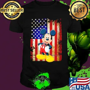 Mickey mouse independence day american flag shirt