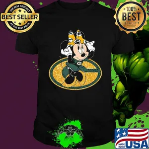 Minnie mouse green bay packers diamond shirt