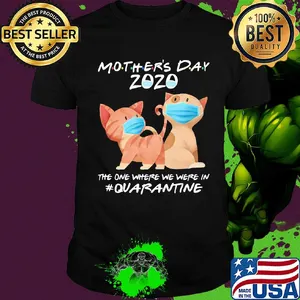 Mother's day 2020 the one where we were in quarantine Cat mask shirt