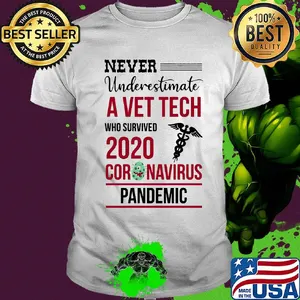 Never underestimate a vet tech assistant who survived 2020 coronavirus pandemic shirt