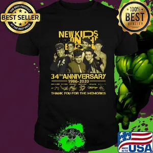 New Kids on the block 34th anniversary 1986 2020 signature shirt