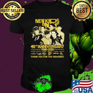 New Kids on the Block 40th anniversary 1980-2020 signature shirt