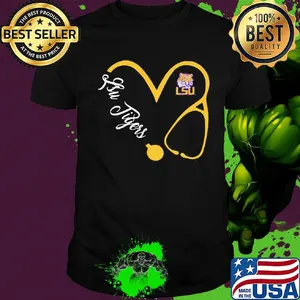 Nurse lsu tigers stethoscope shirt