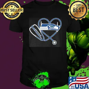 Nurse seattle seahawks stethoscope heartbeat shirt