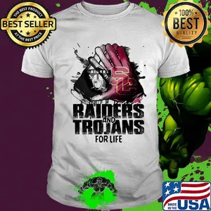 Oakland raiders and southern california trojans for life art shirt