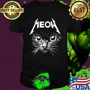 Official Black cat meow shirt