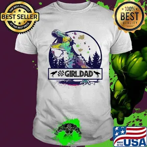 Official dinosaur girl dad shirt