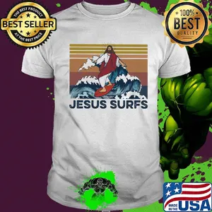 Official Jesus surfs vintage shirt