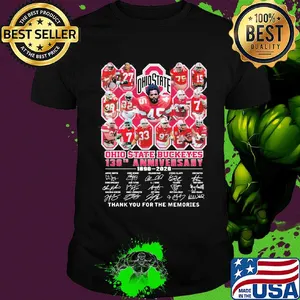Ohio state buckeyes 130th anniversary 1890 2020 thank you for the memories signatures shirt