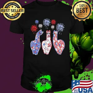 Patriotic llamas firework american flag independence day shirt