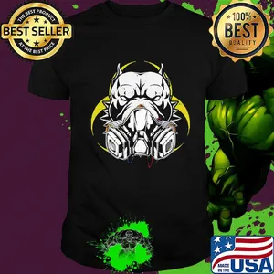 Pitbull Gas Mask Social Distancing 2 Sides Shirt