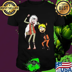 Rick and morty naruto and jiraiya mashup shirt