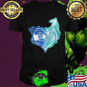 Seattle seahawks and seattle mariners heart shirt