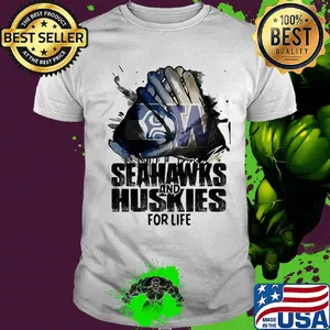 Seattle seahawks and washington huskies for life shirt