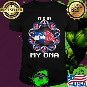Seattle seahawks and washington state cougars heart it's in my dna shirt