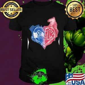 Seattle seahawks and washington state cougars heart smoke shirt