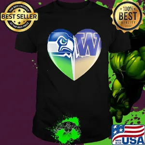 Seattle seahawks and winnipeg blue bombers heart heartbeat shirt