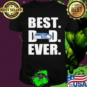 Seattle seahawks logo best dad ever happy father's day shirt