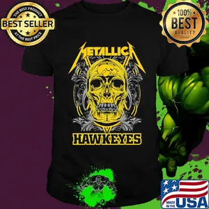 Skull Metallica Iowa Hawkeyes basketball fish shirt