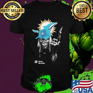 Skull miami dolphins football shirt