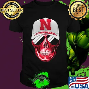 Skull nebraska cornhuskers smile shirt