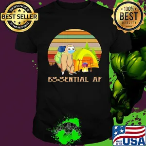 Sloth wear mask camping essential af vintage covid-19 shirt