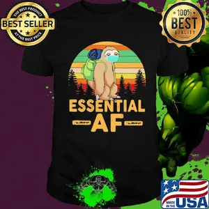 Sloth wear mask essential af vintage covid-19 shirt