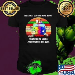 Snoopy and charlie brown I like that old time Rock N Roll that kind of music just soothes the soul vintage shirt