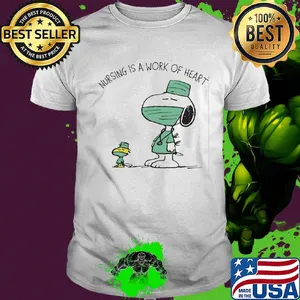 Snoopy and woodstock nursing is a work of heart shirt