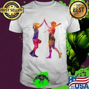 Softball Women Playing Color Shirt