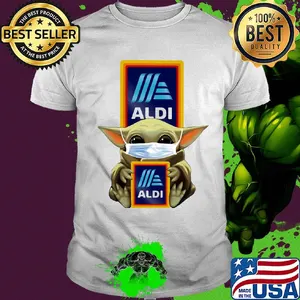 Star wars baby yoda mask hug aldi shirt