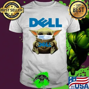 Star wars baby yoda mask hug dell shirt