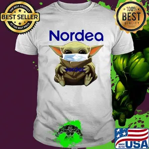 Star wars baby yoda mask hug nordea shirt
