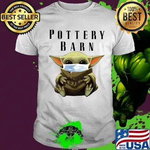 Star wars baby yoda mask hug pottery barn shirt