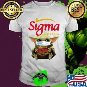 Star wars baby yoda mask hug sigma alimentos shirt