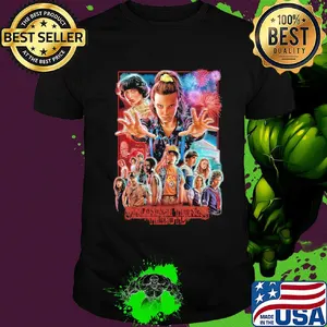 Stranger things tribute eleven ulzzang movie harajuku firework shirt
