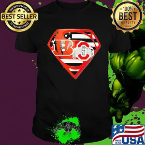 Superhero cincinnati bengals and ohio state buckeyes diamond independence day american flag shirt