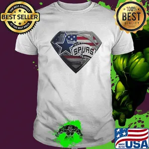 Superman dallas cowboys vs san antonio spurs american flag independence day shirt