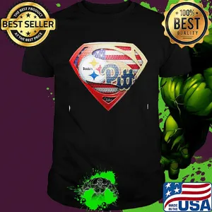 Superman pittsburgh steelers vs pittsburgh penguins american flag independence day shirt