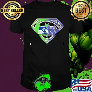 Superman seattle seahawks and washington huskies shirt