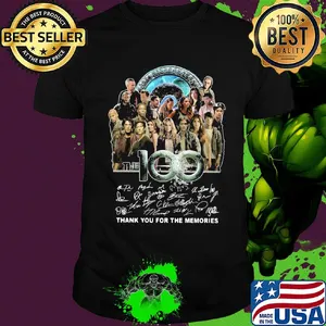 The 100 characters thank you for the memories signatures shirt