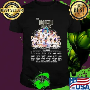 The arizona diamondbacks 22nd anniversary 1998 2020 thank you for the memories signatures shirt