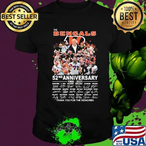 The Bengals 52nd anniversary 1968 2021 signature shirt