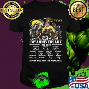 The iowa hawkeyes team 131th anniversary 1889 2020 thank you for the memories signatures shirt